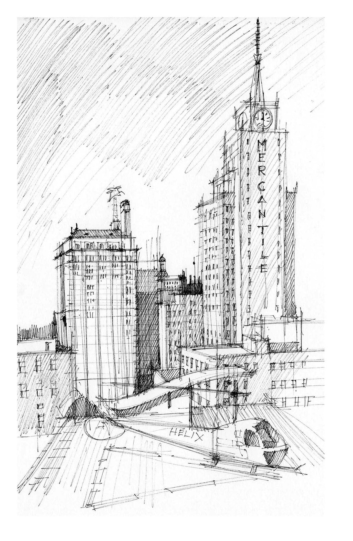 The Mercantile Building, Dallas as it appeared in 1972