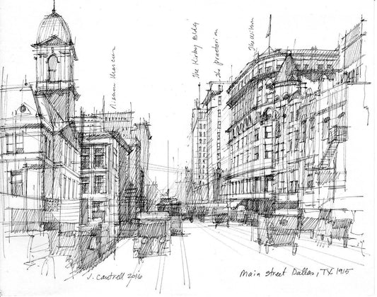 Old Main Street Dallas 1915